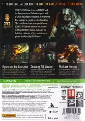 Doom 3 BFG Edition (USA) box cover back